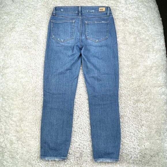 PAIGE Skyline Skinny Crop North Star Distressed - Picture 4 of 12